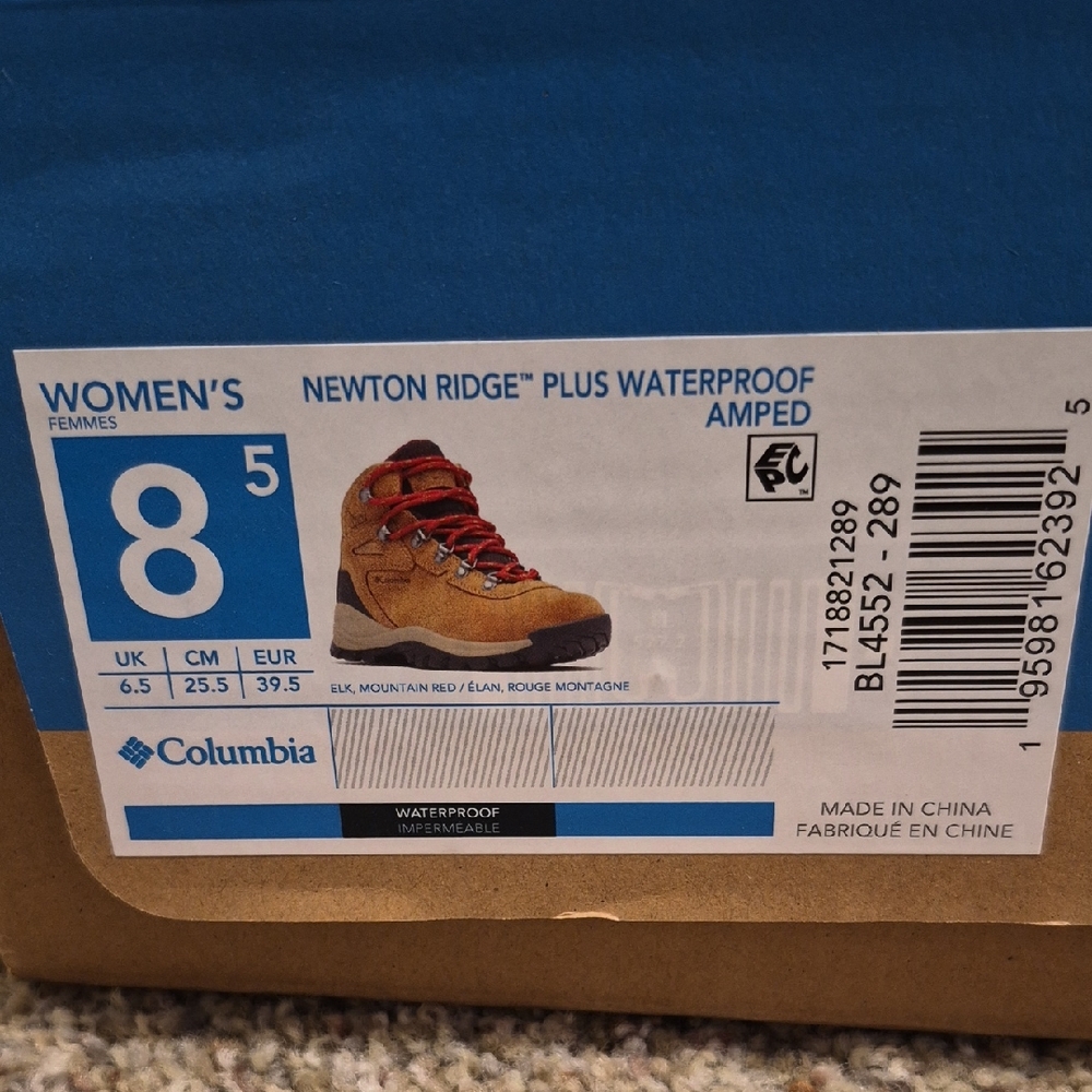 Columbia Women's Newton Ridge Plus Waterproof Boots - Tan and Red